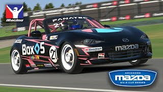 iRacing Advanced Mazda MX5 Cup Series  Knockhill Reversed P1P1 [upl. by Soalokin421]