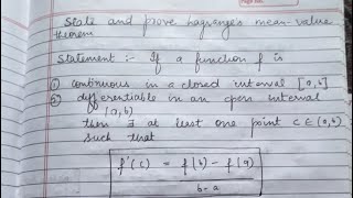 Lagranges mean value theorem  proof  BSc calculus paper [upl. by Auhoj]