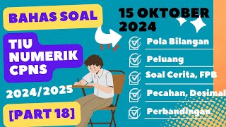 BAHAS LATIHAN SOAL SKD TIU NUMERIK CPNS 2024 PART 18 [upl. by Aridan]