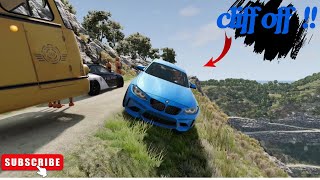 BeamNG Drive Cliff Off cars Through Mountain road  4k60Fps [upl. by Tansy754]