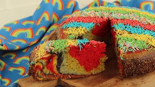 RICETTA TORTA ARCOBALENO  ricetta facile e veloce morbida e colorata 😋 [upl. by Willard774]