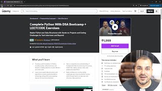 Course AnnouncementComplete Python With DSA Bootcamp  LEETCODE Exercises [upl. by Gettings818]