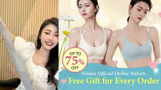 VEIMIA Seamless Wireless Bra Stylish Shoulder Strap Comfort Support To Create Rounded Bust [upl. by Elmaleh]