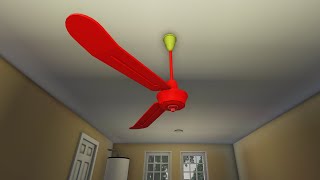 New Suburban Wobbly Ceiling Fan Invention  Roblox Ceiling Fans [upl. by Rip]