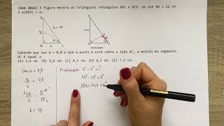 UEA 2021  Trigonometria no Triângulo Retângulo [upl. by Abell]