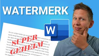 Zo maak je een watermerk in Word [upl. by Ecirtaeb]