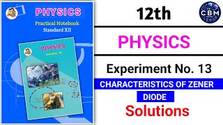 physics practical class 12 experiment 13  characteristics of zener diode experiment class 12 [upl. by Svoboda]