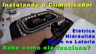 Instalando o climatizador Resfriar Up Série 6  Motorhome Sprinter 515 [upl. by Leynwad]