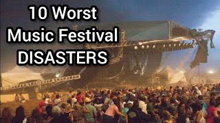 10 Worst Music Festival DISASTERS [upl. by Ecirted99]