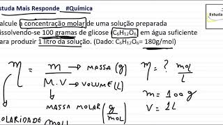 Aprenda a calcular a Molaridade [upl. by Bore]