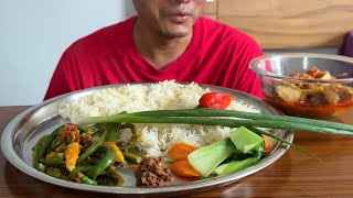 last mukbang  i quit youtube  simple naga smoke thali  sidra ko achar  king chilli marphaavlogs [upl. by Alithea154]