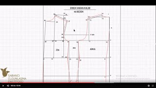 palto kaban kalıbı 1 devamı  how to draw overcoat pattern [upl. by Allisurd]