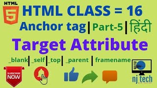 anchor tag part5 target attribute in hindi  how to use target attributeblankparenttopself [upl. by Renmus]