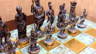 Шахматный набор quotГрекоРимский периодquot патиновая доска Manopoulos chess set S11B [upl. by Iidnarb]