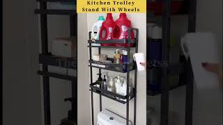 Kitchen Trolley With Wheels Kitchentrolleystand kitchenstand kitchenstoragebox Storagestand [upl. by Maggs690]