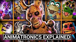 All Animatronics in Five Nights at Freddys Security Breach Explained [upl. by Sinnal]