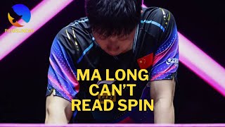 Ma Long cant read spin on the serve  Illegal serve [upl. by Latoya]