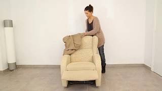 How to Put a Recliner Chair Cover Easily  Homescapes [upl. by Adila]