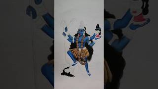 Maa Kali Drawing Part1🏵️Maa kali🏵️ art shorts ytshorts youtubeshorts maakali kali drawing [upl. by Nnyliram]