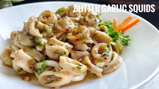 Butter Garlic Squids  Easy and delicious Squids recipe  Restaurant Style Butter Garlic  calamari [upl. by Jobina811]