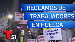 Segunda jornada de huelga de trabajadores portuarios [upl. by Watts]