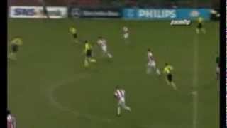 Ruud Van Nistelrooy goal from halfway line [upl. by Occir451]