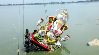 Big Dagdusheth Ganesh Visarjan 2023  Ganesh Nimajjanam 2023 Tank Bund  Ganpati Visarjan 2023 [upl. by Ainatnas]