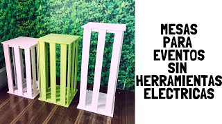 COMO HACER MESAS PARA DECORAR SIN UTILIZAR HERRAMIENTAS ELECTRICAS SUPER FACIL [upl. by Eseilanna]