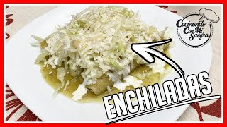 🥇Enchiladas Verdes de Queso  ⭐Receta de Enchiladas Verdes⭐ [upl. by Kaasi]