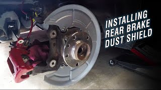 Replacing rear brake dust shields on Alfa Romeo Brera [upl. by Aecila798]