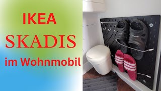 Skadis im Wohnmobil  Bad Schuhregal  Mülleimerhalterung [upl. by Vorfeld]