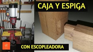 TUTORIAL DE CARPINTERIA ensamble de caja y espiga hecho con escopleadora [upl. by Aicilyhp256]