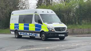 PA and Bullhorn Devon and Cornwall Police Mercedes Sprinter Force Support Vehicle [upl. by Ameluz]