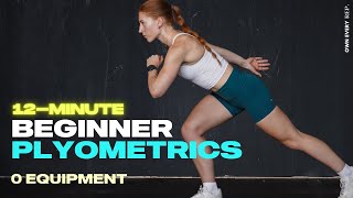 12 Min BeginnerFriendly Plyometrics For Runners amp Athletes   Warm Up amp Strength [upl. by Nealah184]