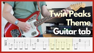 Twin Peaks Theme guitar cover with tabs [upl. by Neelra]