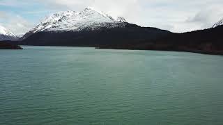 Drone over Mad Sally Lake along Seward Highway Alaska 05242018 [upl. by Bruce393]