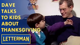 Dave Talks To Kids About Thanksgiving  Letterman [upl. by Burke]