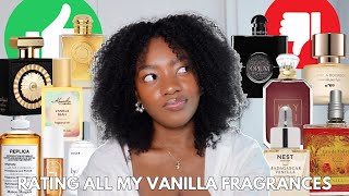 RATING All Of My VANILLA FRAGRANCES  would I buy them again top vanilla perfumes ranked [upl. by Earb]