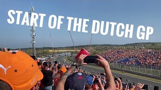 Start of the Dutch GP from grandstand  05092021 [upl. by Ahseikal503]