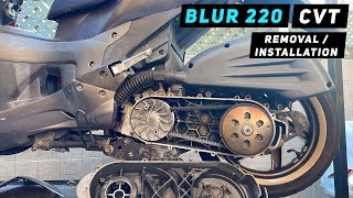 Genuine Blur 220  CVT Removal  Installation  PGO GMax  Mitchs Scooter Stuff [upl. by Yehc]