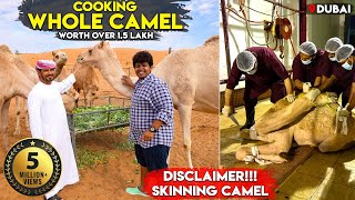 WHOLE CAMEL Authentic Arabian Food Cooking  1st time in Indian Youtube Irfans view [upl. by Marianna217]