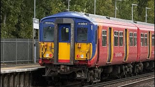 455910455902 Arriving at West Byfleet Working 2F40 WOKWAT [upl. by Burnsed]