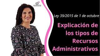 Explicación de los tipos de Recursos Administrativos [upl. by Adien]