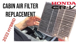 HONDA CRV HYBRID 2022 CABIN AIR FILTER REPLACEMENT [upl. by Haag]