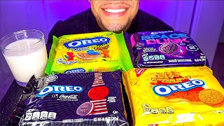 OREO COCACOLA PUMPKIN SPICE SOUR PATCH SPACE DUNK CHALLENGE EATING MOUTH SOUNDS ASMR CANDY [upl. by Atirehc]