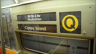 Coney Island Bound R68 Q Train Ride 86th Street To Lexington Avenue63rd Street [upl. by Glynias]