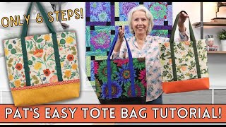 How To Make A Tote Bag  In Only 6 Easy Steps [upl. by Yelyk]