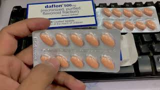 Daflon 500mg Tablet Uses Dosage and Side Effects Piles Hemorrhoids and Varicose Veins Treatment [upl. by Akienom]