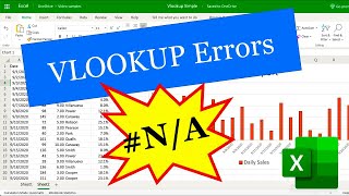 Fix Excel VLOOKUP NA errors [upl. by Mansoor]