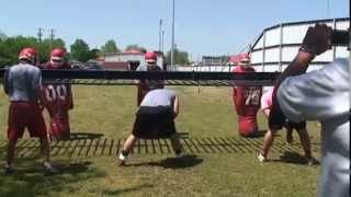 Davis Offensive Line Drills  Chutes [upl. by Eerol92]